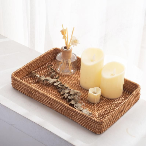 Rattan Tray Organizer